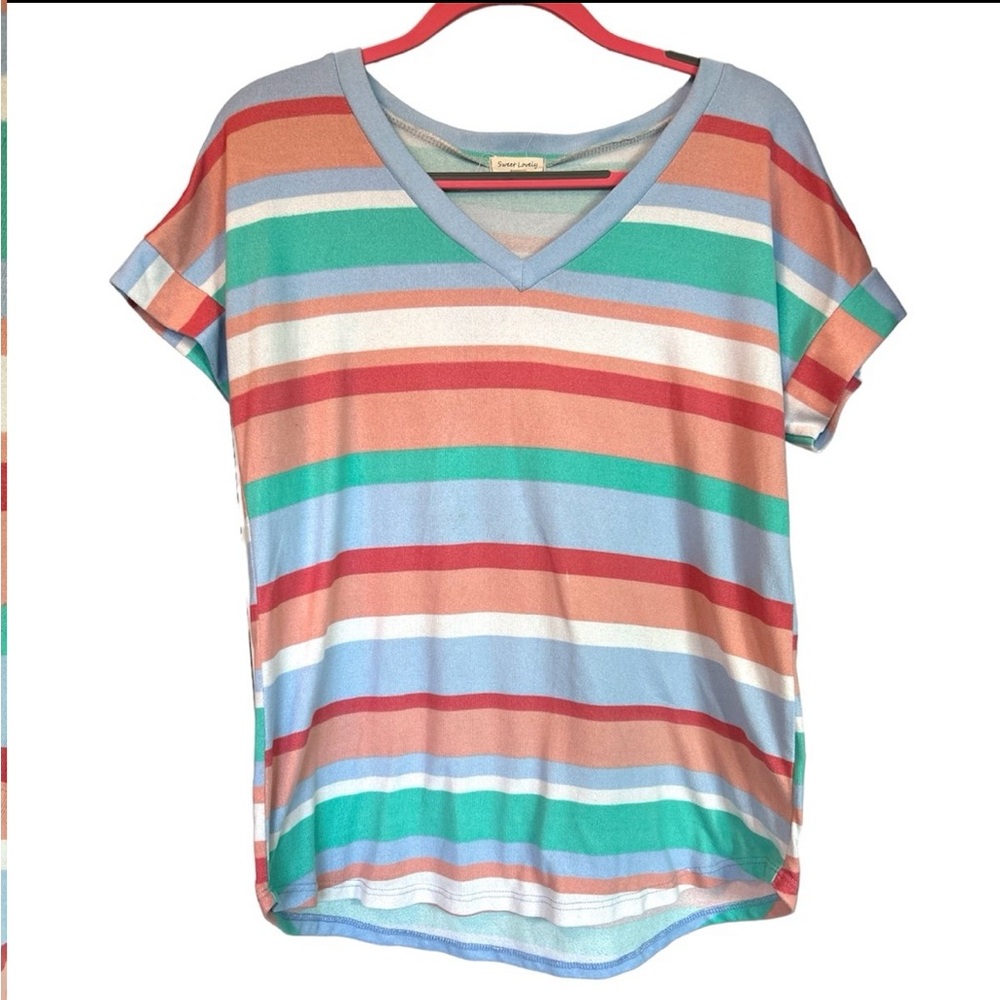 Colorful striped top